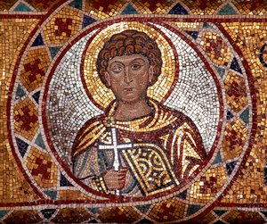 An Archangel, Mosaic Located in the Church of Santa Maria della Martorana in Palermo